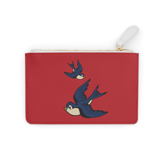 Red Mini Clutch Bag Swallows