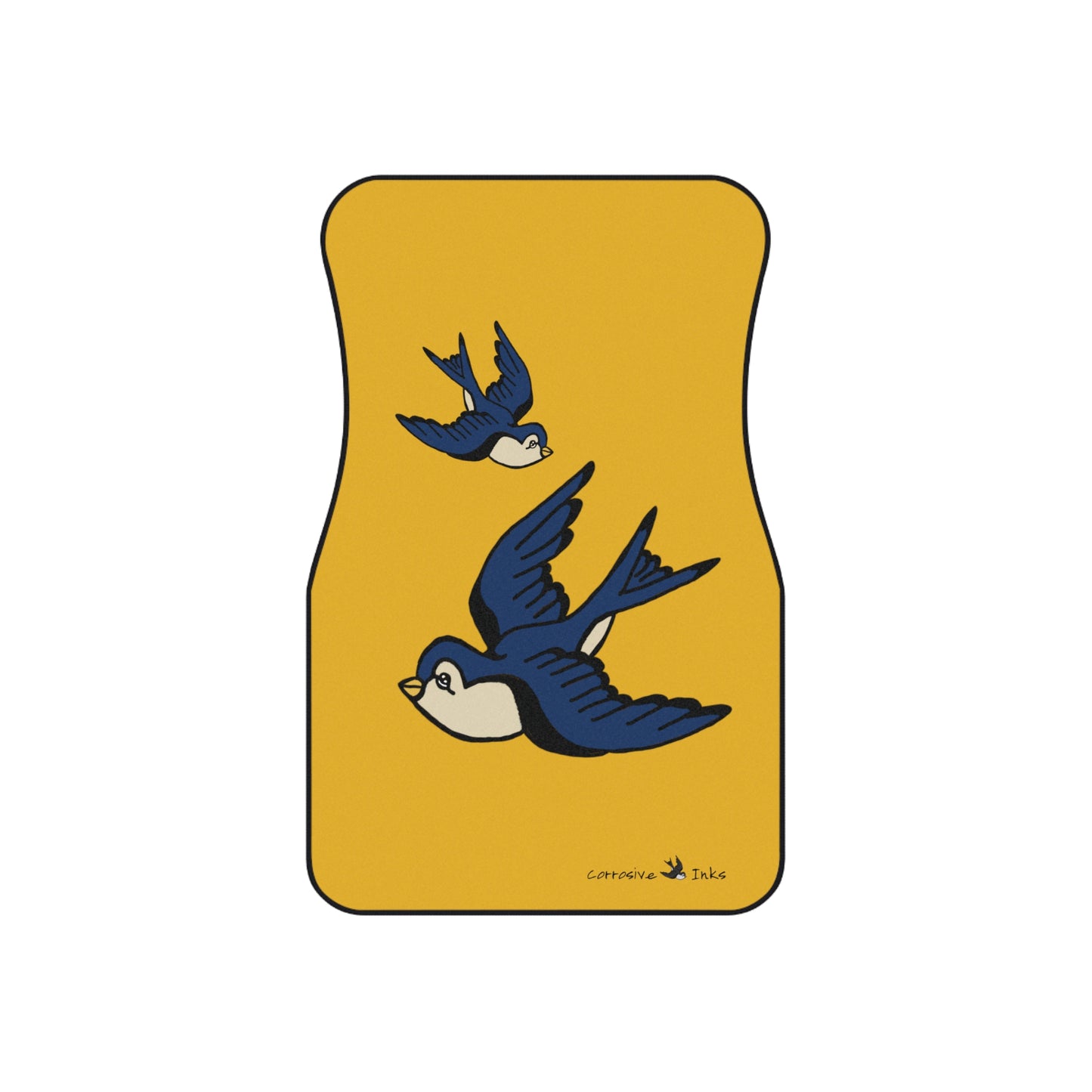 Yellow Swallow Car Mats (2x Front)