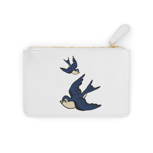 White Mini Clutch Bag Swallows