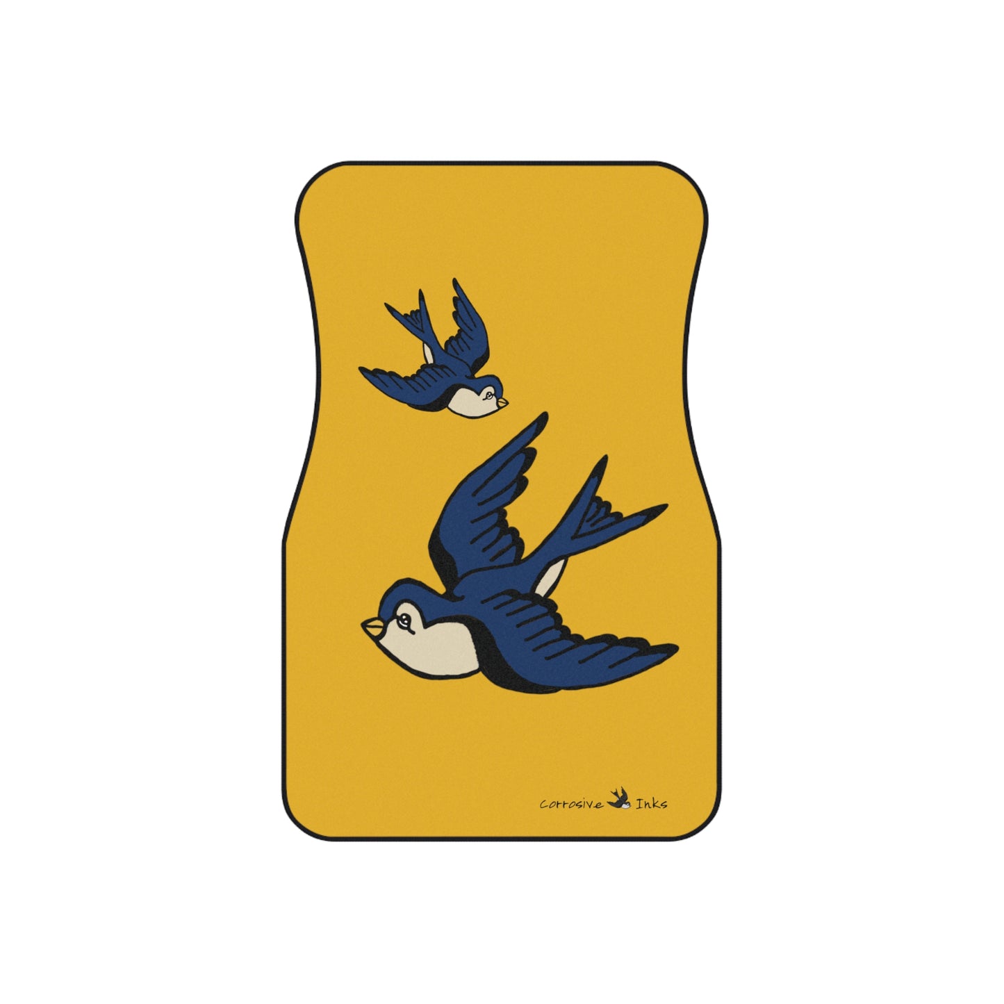Yellow Swallow Car Mats (2x Front)