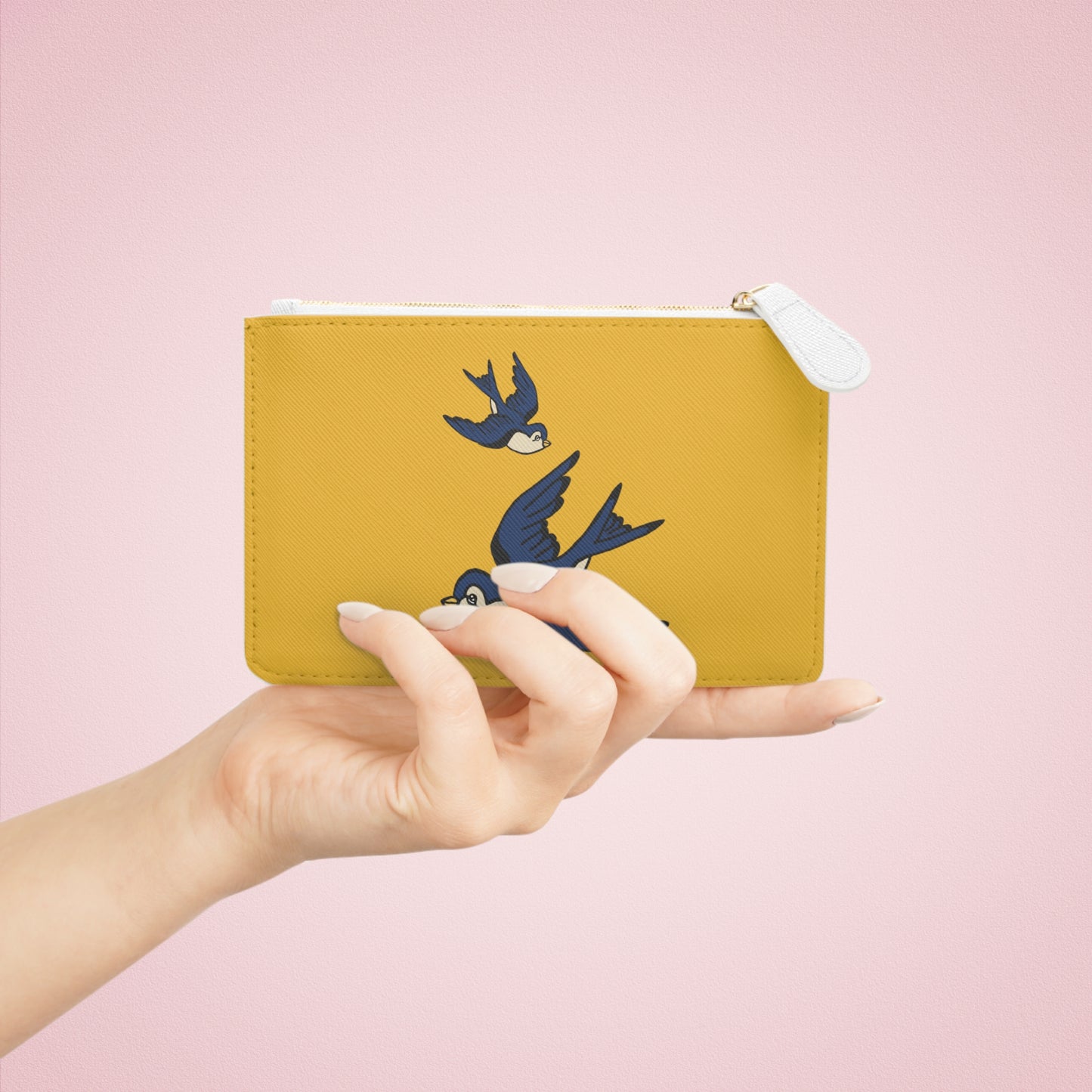 Yellow Mini Clutch Bag Swallows