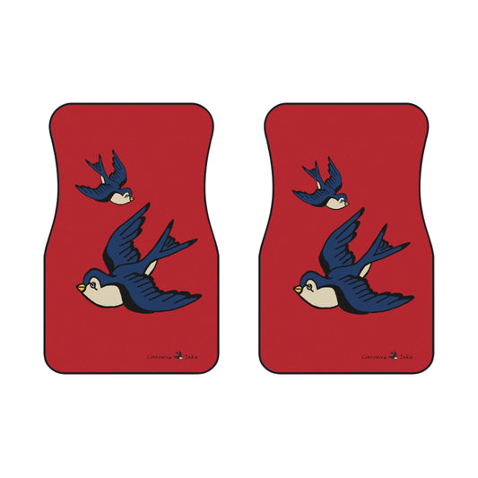 Red Swallow Car Mats (2x Front)