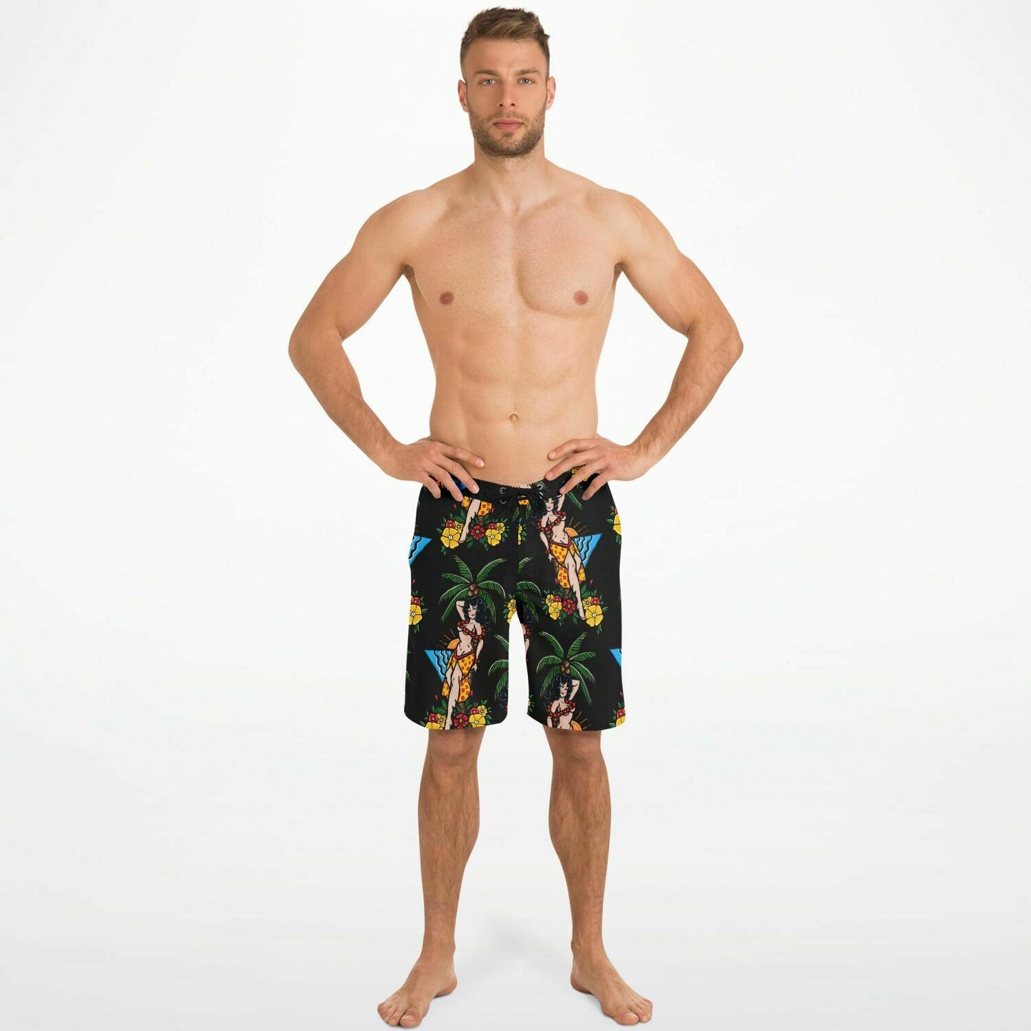 Board Shorts - Aloha Pin-up Print