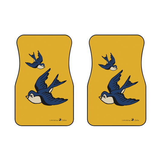 Yellow Swallow Car Mats (2x Front)