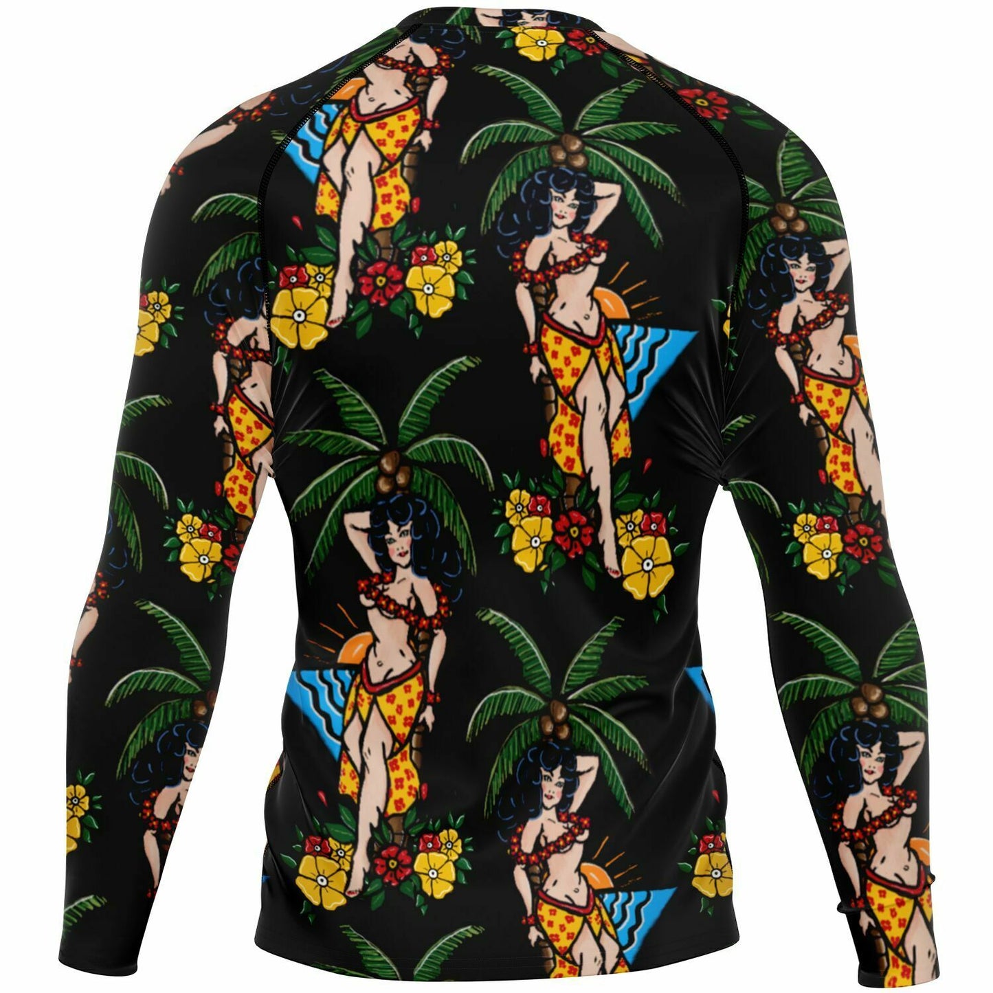 Men's Rashguard - Aloha Pin-up Print
