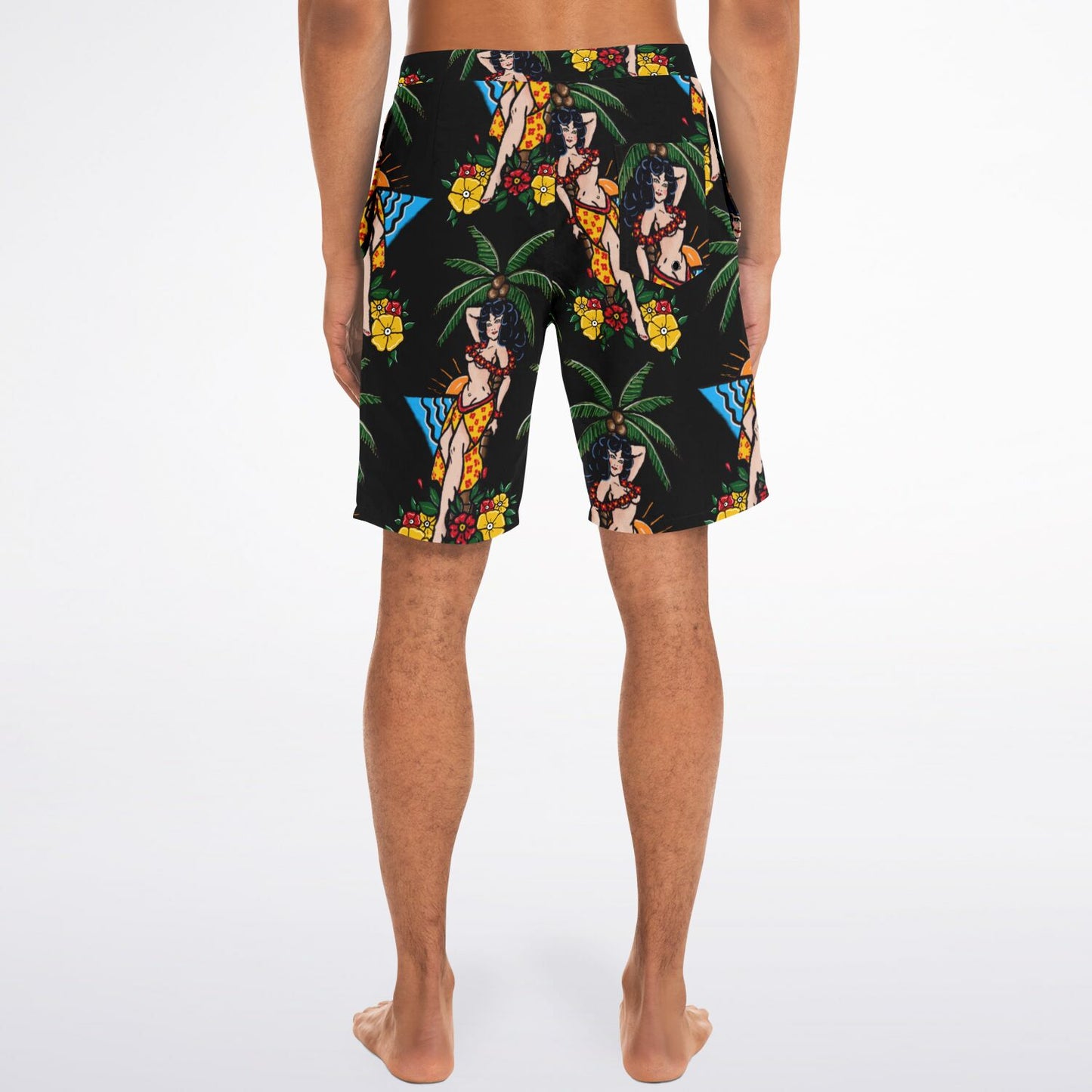 Board Shorts - Aloha Pin-up Print