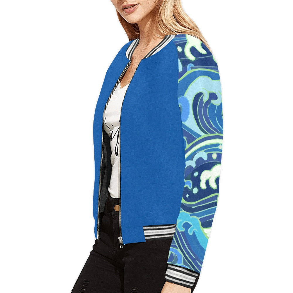 Women's Horizontal Stripes Jacket (Model H21)
