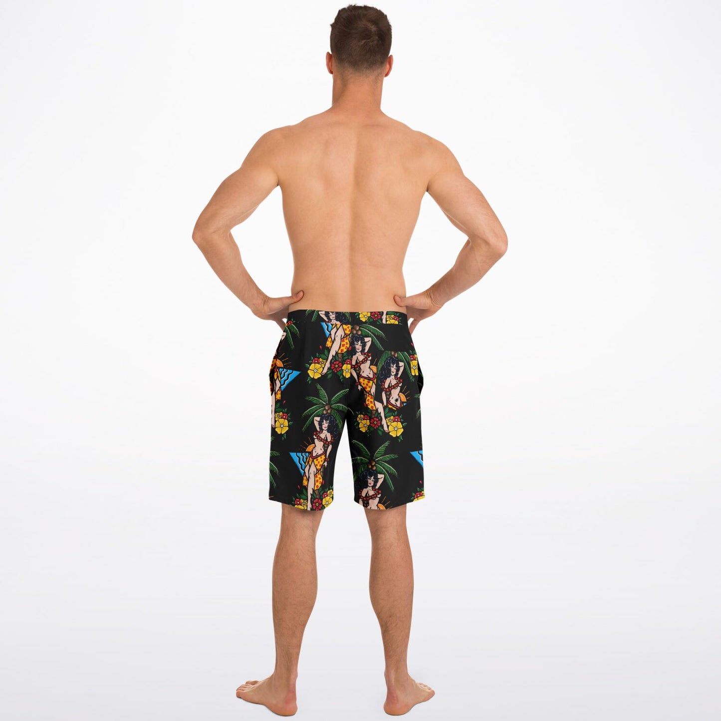 Board Shorts - Aloha Pin-up Print