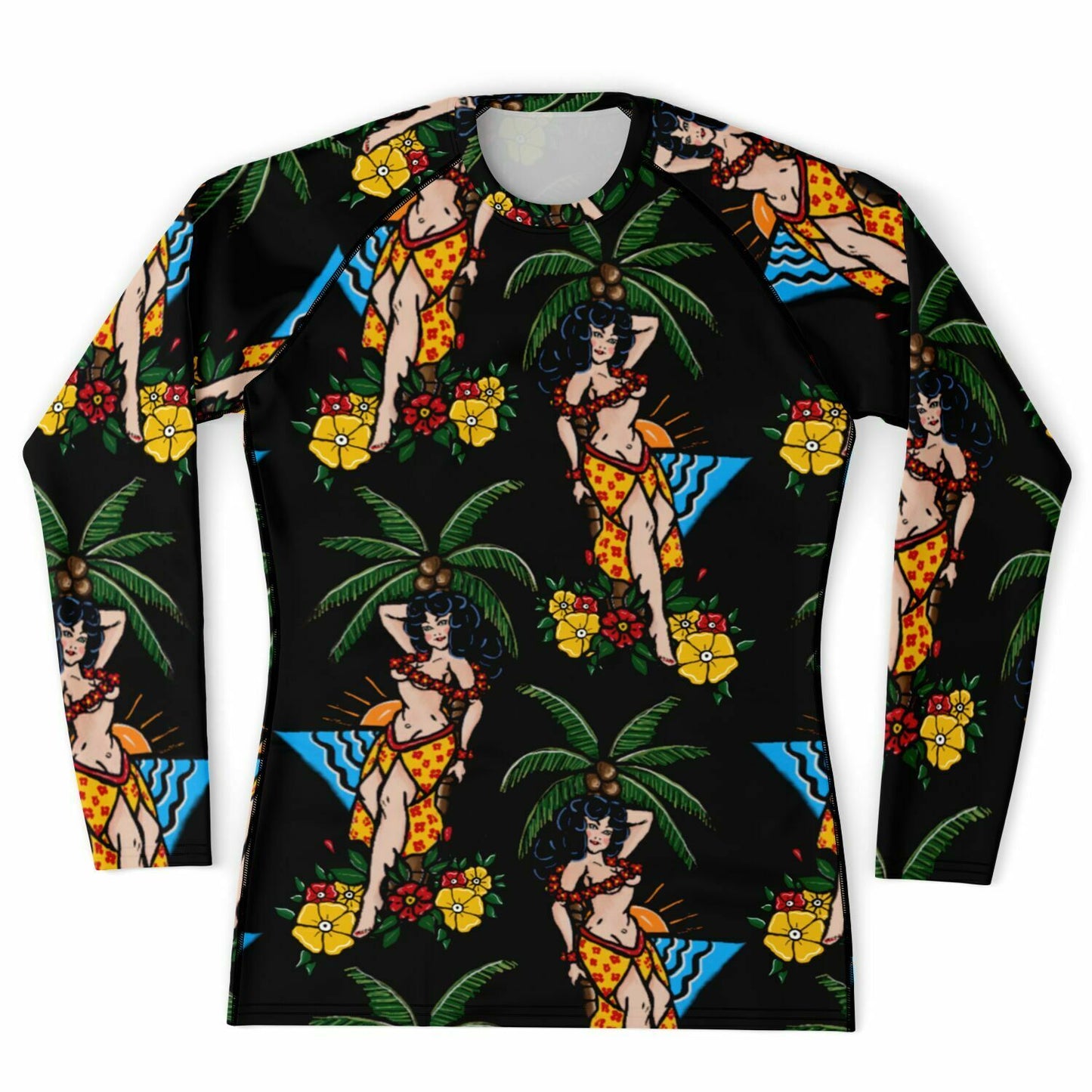 Men's Rashguard - Aloha Pin-up Print
