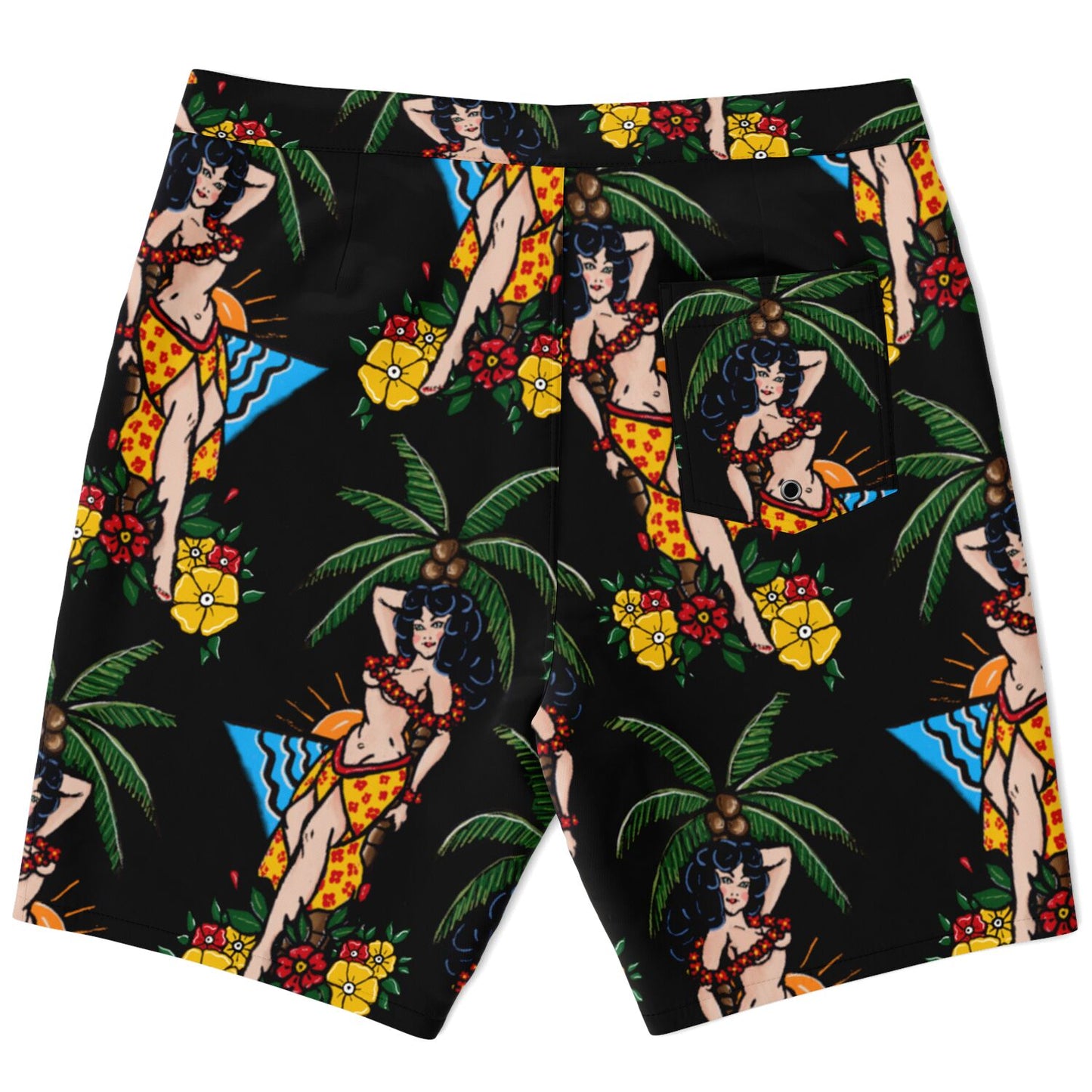 Board Shorts - Aloha Pin-up Print
